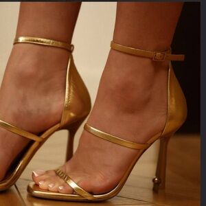 OFF - WHITE Lollipop Strappy Sandal in gold size 40 US 10 new